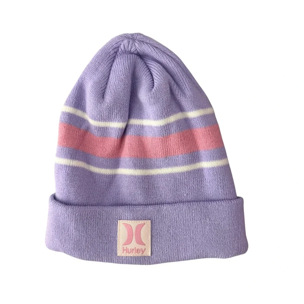 Hurley Youth Beanie & Ski Gloves 2-pc Winter Set Pink L 10-12 NWT